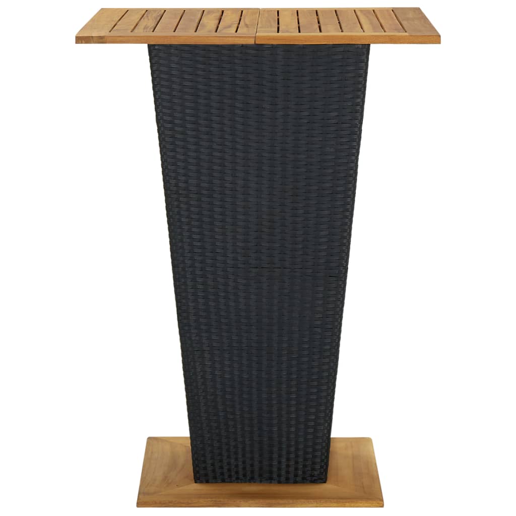 vidaXL Patio Bar Set Seating 3/5/9 Piece Black/Gray 23.6"/31.5" Table Length-39