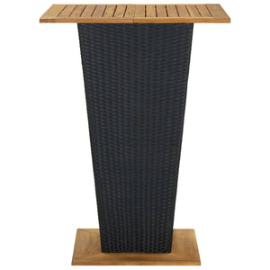vidaXL Patio Bar Set Seating 3/5/9 Piece Black/Gray 23.6"/31.5" Table Length-39
