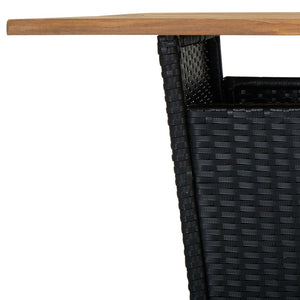vidaXL Patio Bar Set Seating 3/5/9 Piece Black/Gray 23.6"/31.5" Table Length-22