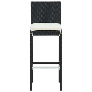 vidaXL Patio Bar Set Seating 3/5/9 Piece Black/Gray 23.6"/31.5" Table Length-28