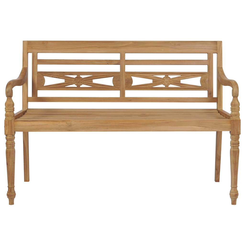 vidaXL Batavia Bench with Anthracite Cushion 59.1" Solid Teak Wood-64