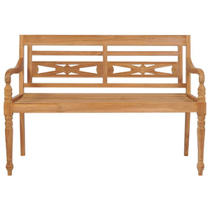 vidaXL Batavia Bench with Anthracite Cushion 59.1" Solid Teak Wood-64