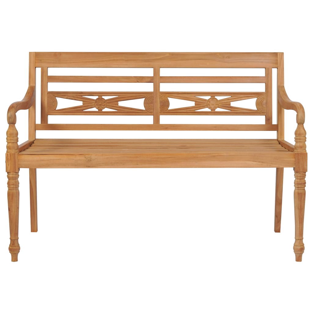 vidaXL Batavia Bench with Anthracite Cushion 59.1" Solid Teak Wood-46