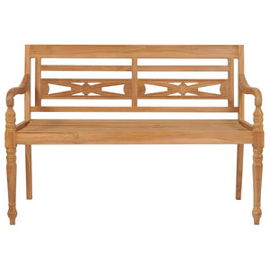 vidaXL Batavia Bench with Anthracite Cushion 59.1" Solid Teak Wood-46