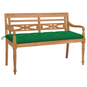 vidaXL Batavia Bench with Anthracite Cushion 59.1" Solid Teak Wood-50