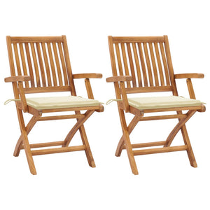 vidaXL Patio Chairs 2 pcs with Anthracite Cushions Solid Teak Wood-45