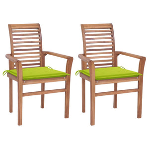 vidaXL Patio Dining Chairs Outdoor Folding Chair with Cushions Solid Wood Teak-9