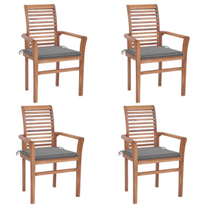 vidaXL Patio Dining Chairs Outdoor Folding Chair with Cushions Solid Wood Teak-14