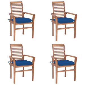 vidaXL Patio Dining Chairs Wooden Accent Chair with Cushions Solid Wood Teak-72