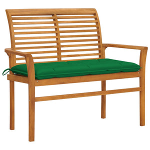 vidaXL Outdoor Patio Bench Garden Bench with Cushion for Porch Solid Wood Teak-34