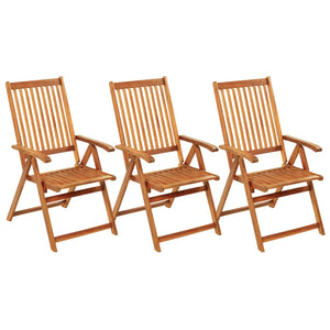 vidaXL Outdoor Recliner Chairs Patio Chair with Cushions Solid Wood Acacia-13