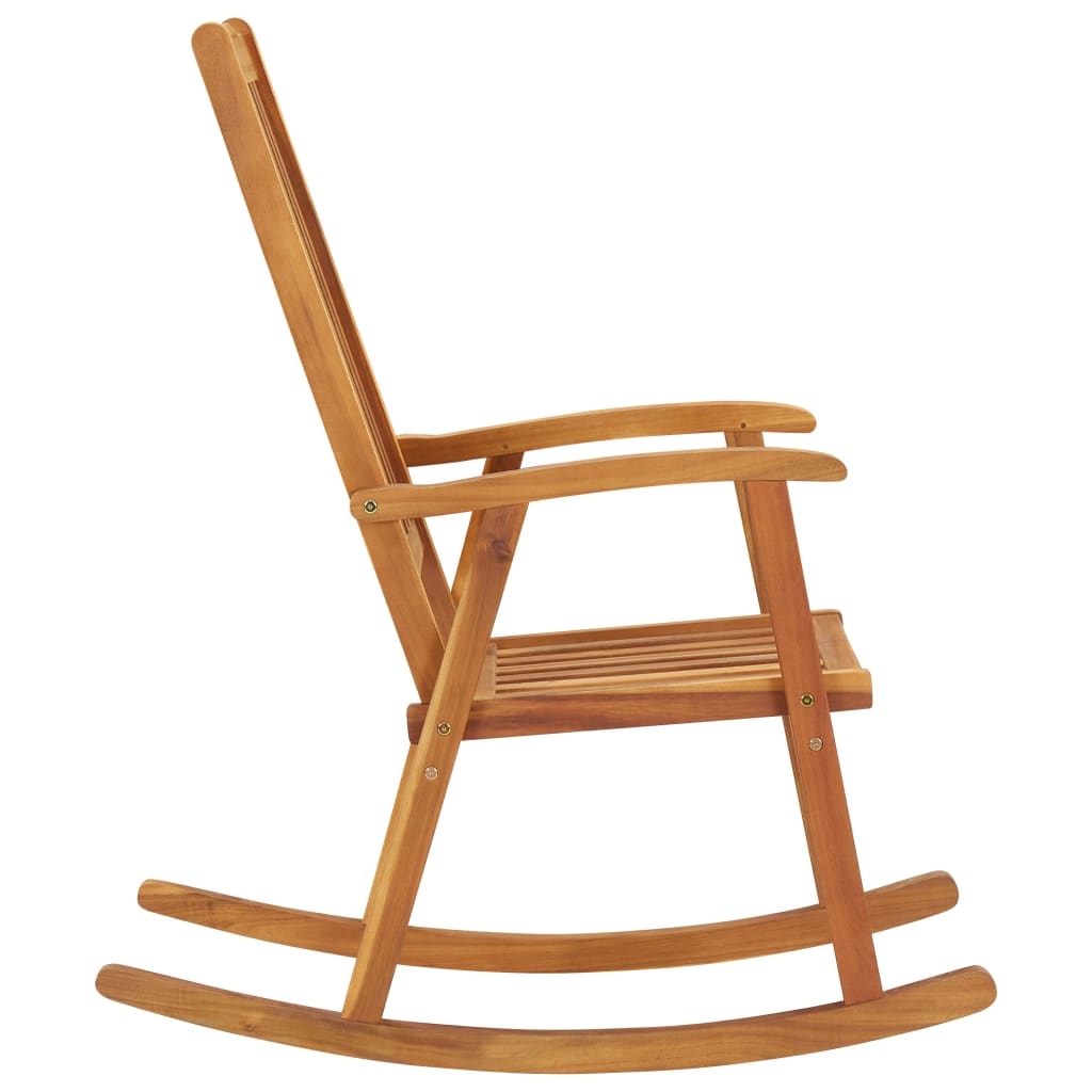 vidaXL Rocking Chair Outdoor Rocking Chair with Cushions Solid Wood Acacia-4