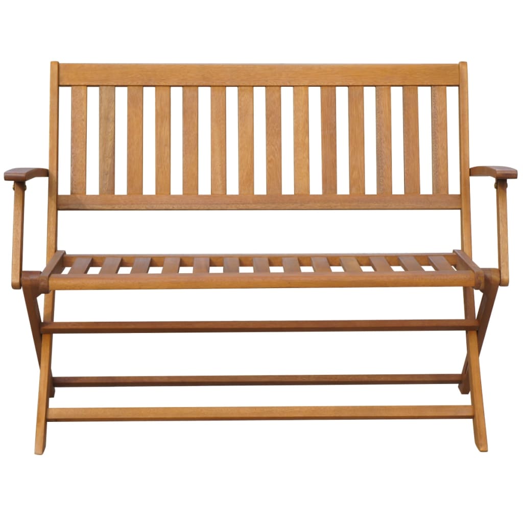 vidaXL Folding Garden Bench Outdoor Patio Bench with Cushion Solid Wood Acacia-42