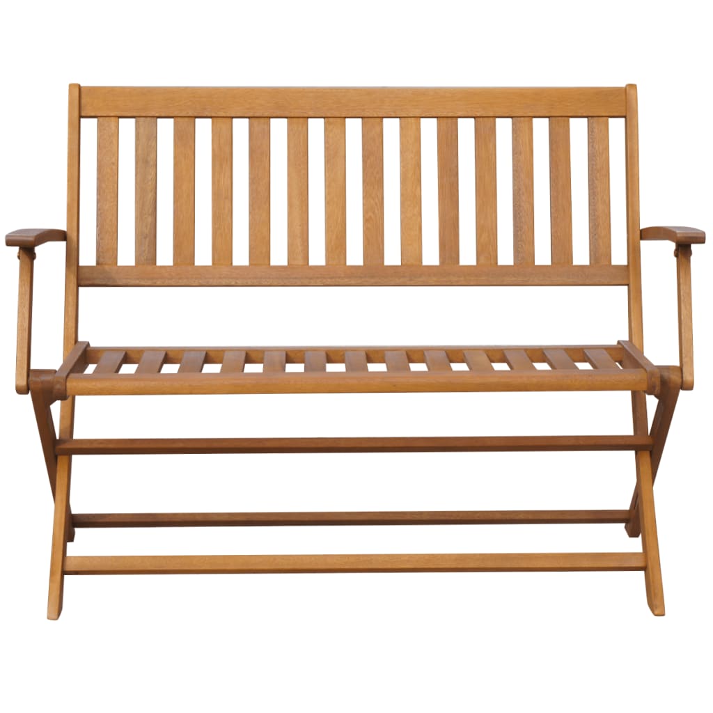 vidaXL Folding Garden Bench Outdoor Patio Bench with Cushion Solid Wood Acacia-9