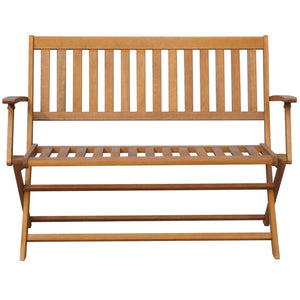 vidaXL Folding Garden Bench Outdoor Patio Bench with Cushion Solid Wood Acacia-9