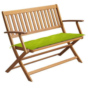 vidaXL Folding Garden Bench Outdoor Patio Bench with Cushion Solid Wood Acacia-8