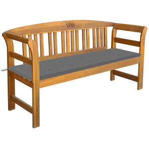 vidaXL Outdoor Patio Bench Garden Park Bench with Cushion Solid Wood Acacia-27