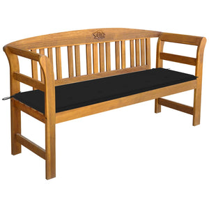 vidaXL Outdoor Patio Bench Garden Park Bench with Cushion Solid Wood Acacia-19