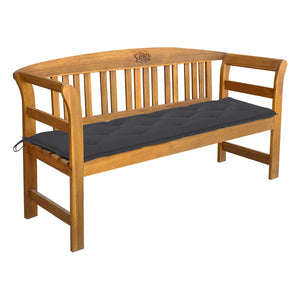 vidaXL Outdoor Patio Bench Garden Park Bench with Cushion Solid Wood Acacia-39