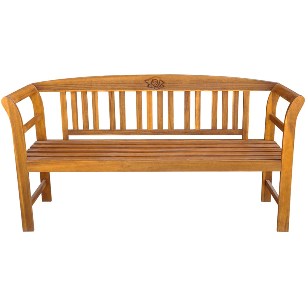 vidaXL Outdoor Patio Bench Garden Park Bench with Cushion Solid Wood Acacia-45