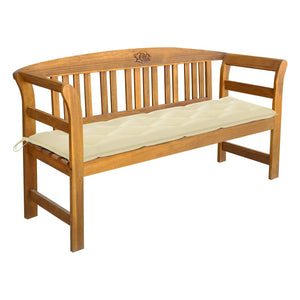 vidaXL Outdoor Patio Bench Garden Park Bench with Cushion Solid Wood Acacia-9