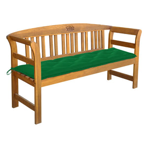 vidaXL Outdoor Patio Bench Garden Park Bench with Cushion Solid Wood Acacia-55