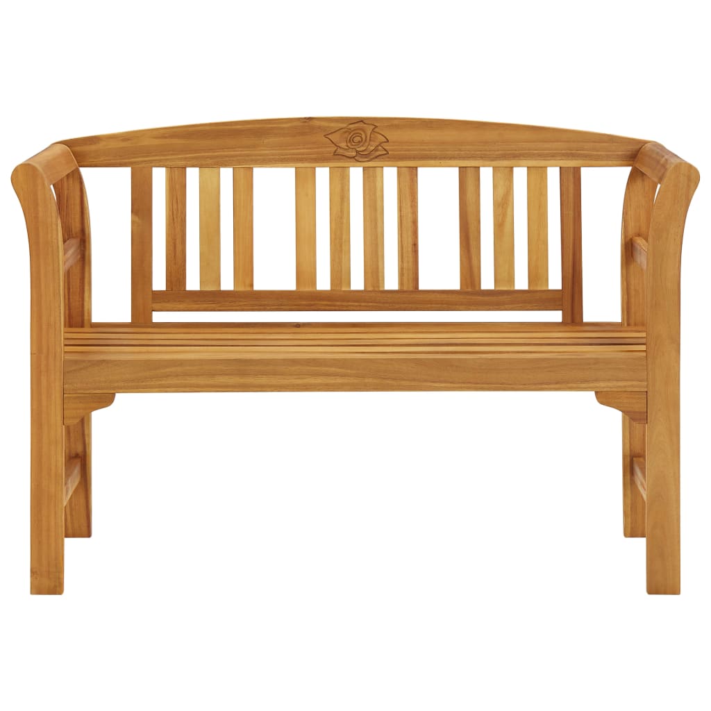 vidaXL Outdoor Patio Bench Garden Park Bench with Cushion Solid Wood Acacia-72