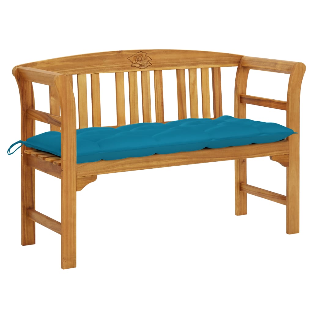 vidaXL Outdoor Patio Bench Garden Park Bench with Cushion Solid Wood Acacia-35