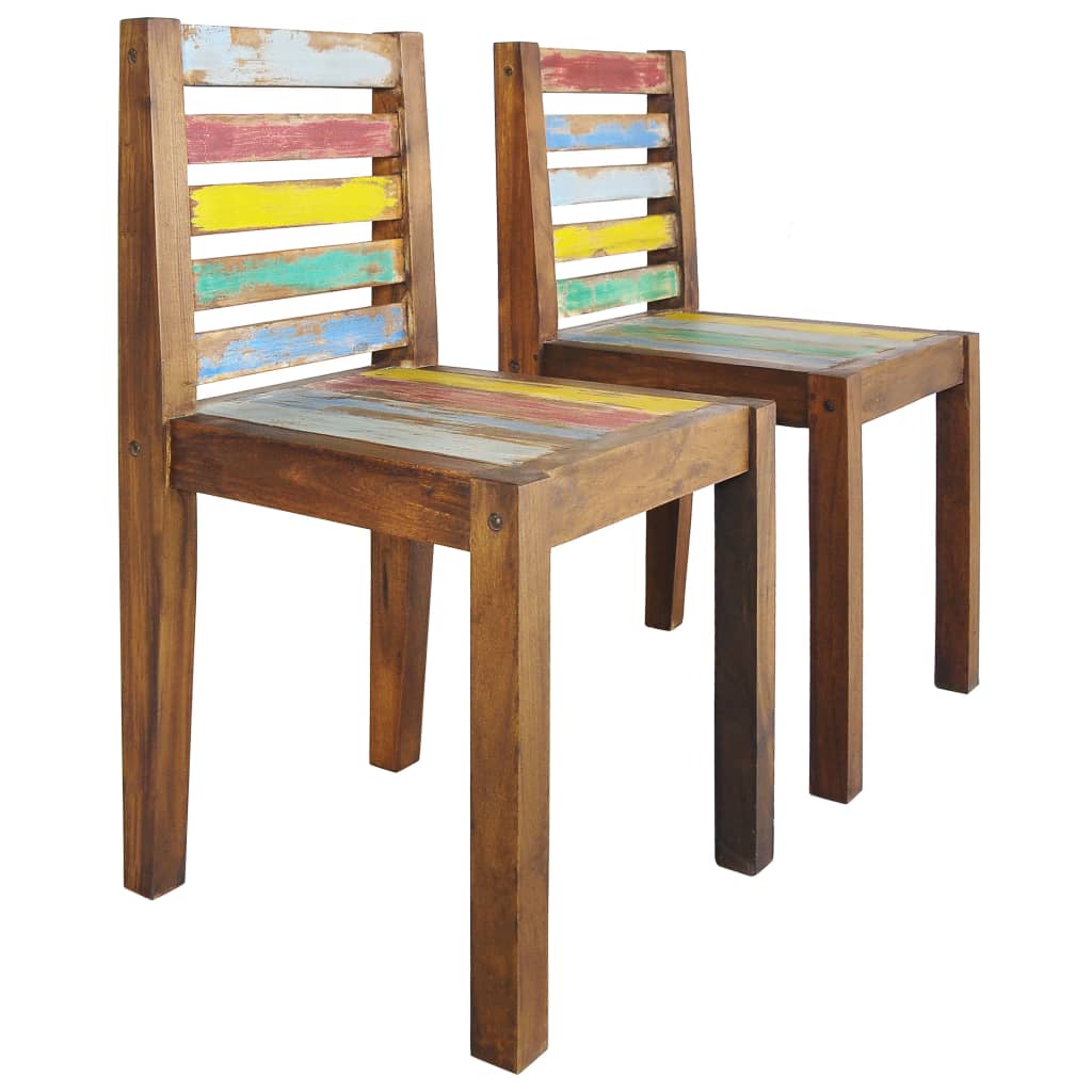vidaXL Dining Chairs Accent Side Chair Reclaimed Wood Solid Reclaimed Wood-3