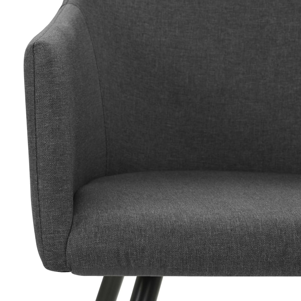 vidaXL Dining Chairs Upholstered Chair with Metal Legs for Living Room Fabric-57