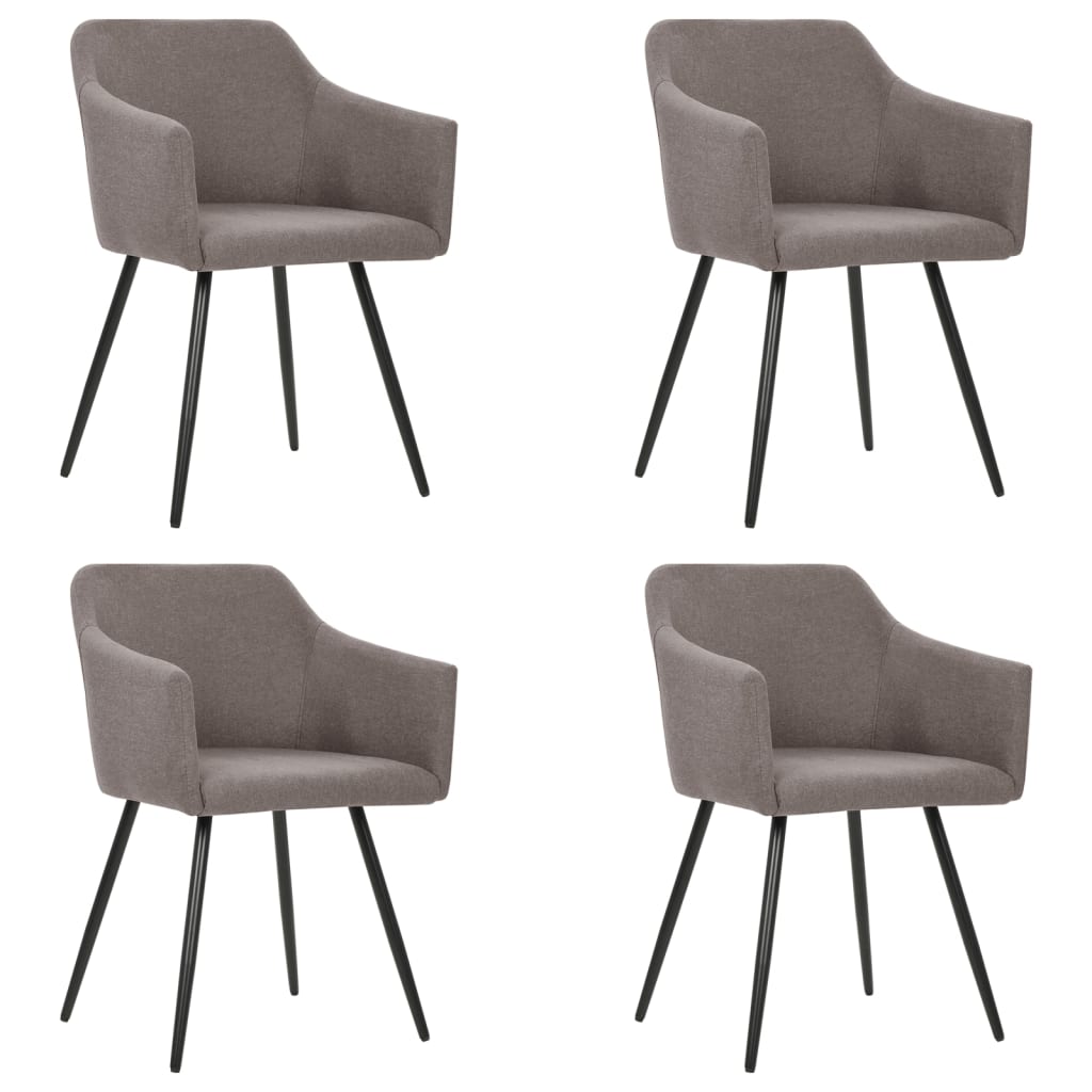 vidaXL Dining Chairs Upholstered Chair with Metal Legs for Living Room Fabric-60