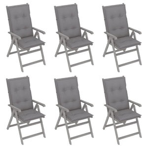 vidaXL Outdoor Recliner Chairs Patio Chair with Cushions Solid Wood Acacia-0