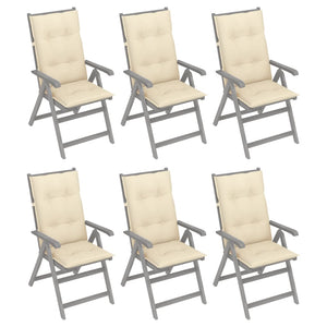 vidaXL Outdoor Recliner Chairs Patio Chair with Cushions Solid Wood Acacia-13