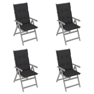 vidaXL Outdoor Recliner Chairs Patio Chair with Cushions Solid Wood Acacia-45
