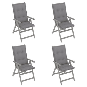 vidaXL Outdoor Recliner Chairs Patio Chair with Cushions Solid Wood Acacia-40