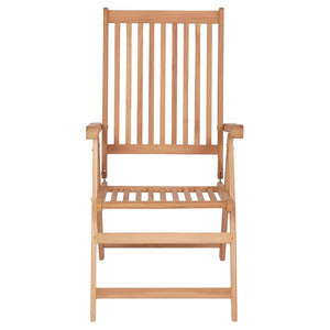 vidaXL Outdoor Recliner Chairs Patio Reclining Lounge Chair Solid Wood Teak-25