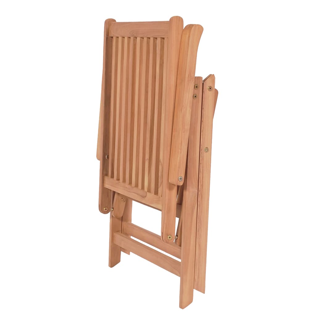 vidaXL Outdoor Recliner Chairs Patio Reclining Lounge Chair Solid Wood Teak-34