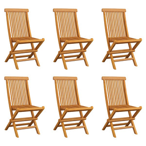 vidaXL Patio Folding Chairs Outdoor Garden Camping Lawn Chair Solid Wood Teak-0