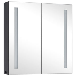 vidaXL LED Bathroom Mirror Cabinet 24.4"x5.5"x23.6"-1