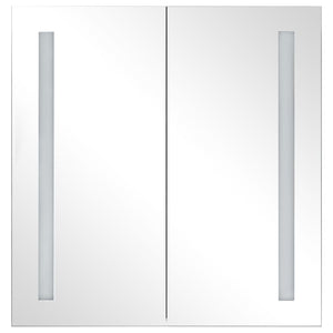 vidaXL LED Bathroom Mirror Cabinet 24.4"x5.5"x23.6"-2