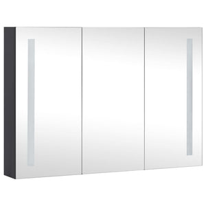 vidaXL LED Bathroom Mirror Cabinet 35"x5.5"x24.4"-1