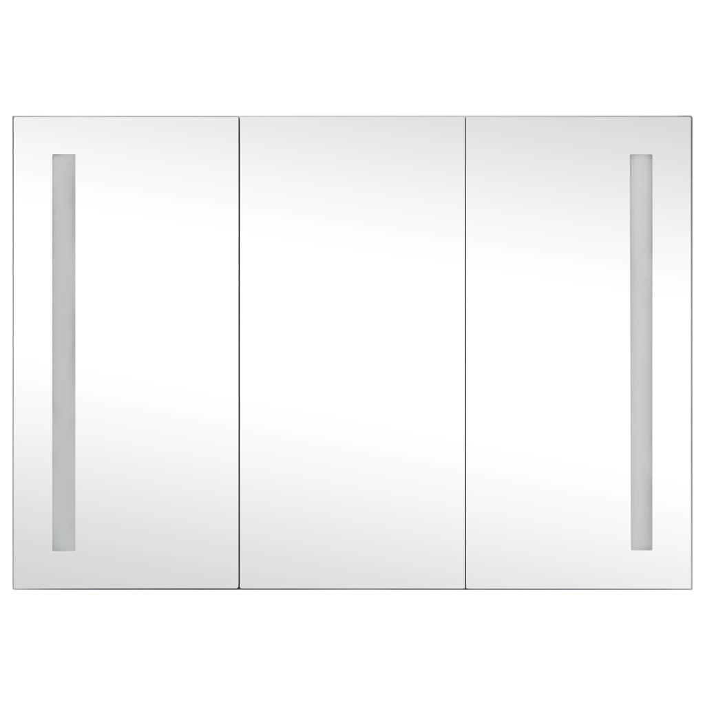 vidaXL LED Bathroom Mirror Cabinet 35"x5.5"x24.4"-2