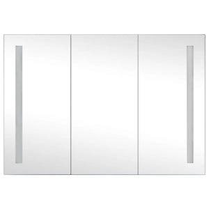 vidaXL LED Bathroom Mirror Cabinet 35"x5.5"x24.4"-2