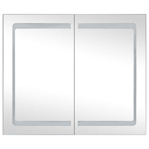 vidaXL LED Bathroom Mirror Cabinet 31.5"x4.8"x26.8"-2