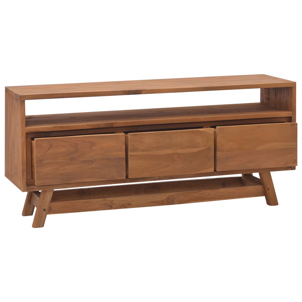 vidaXL TV Stand TV Unit Sideboard Home TV Console Media Unit Solid Teak Wood-14