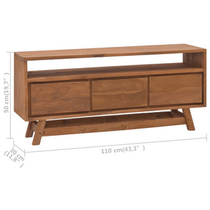 vidaXL TV Stand TV Unit Sideboard Home TV Console Media Unit Solid Teak Wood-7