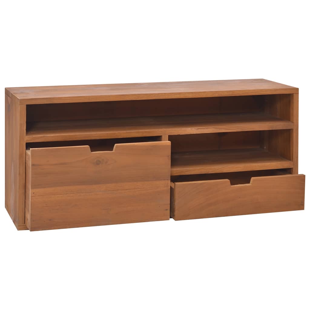 vidaXL TV Stand TV Unit Sideboard Home TV Console Media Unit Solid Teak Wood-13