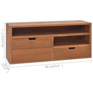 vidaXL TV Stand TV Unit Sideboard Home TV Console Media Unit Solid Teak Wood-10