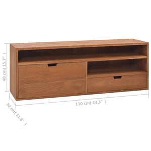 vidaXL TV Stand TV Unit Sideboard Home TV Console Media Unit Solid Teak Wood-5