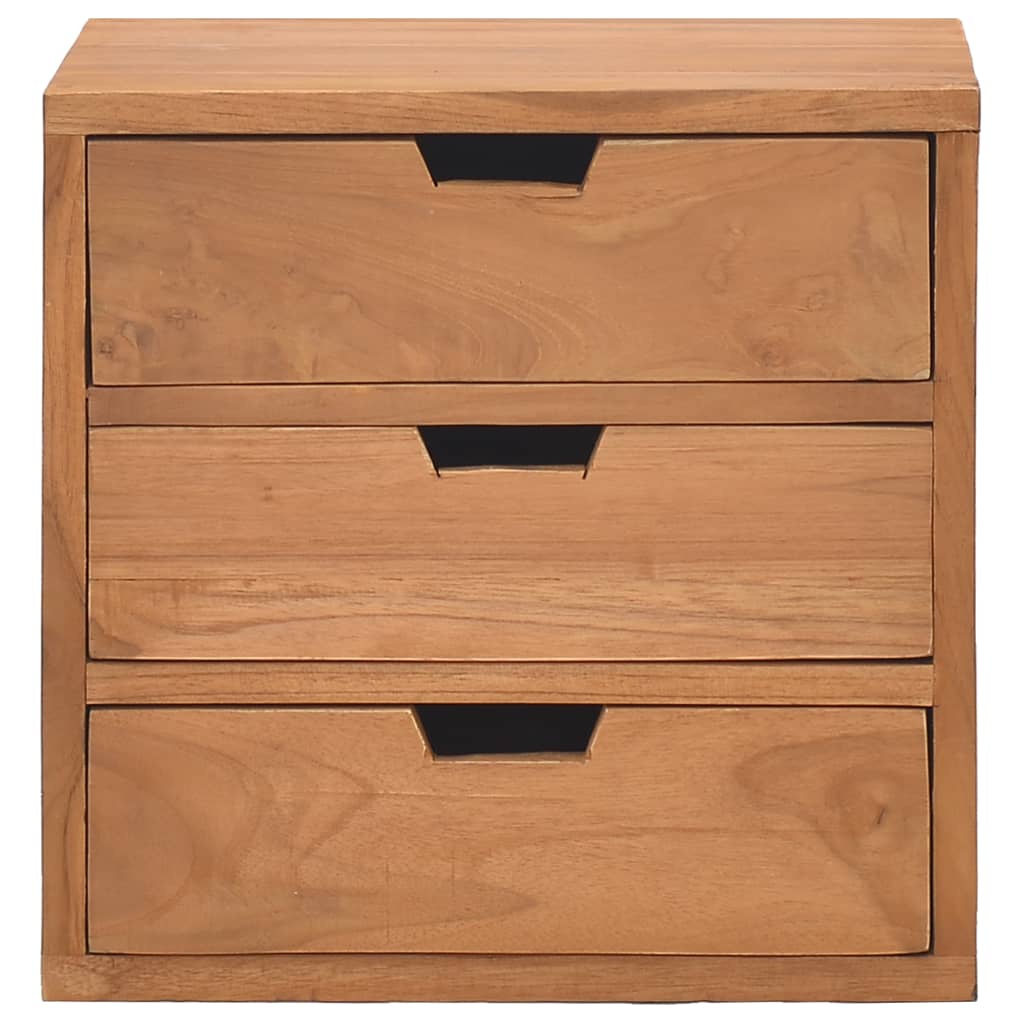 vidaXL Bedside Cabinet 15.7"x11.8"x15.7" Solid Teak Wood-1